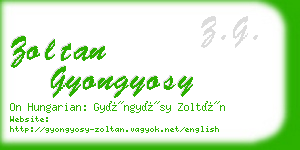 zoltan gyongyosy business card