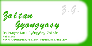 zoltan gyongyosy business card